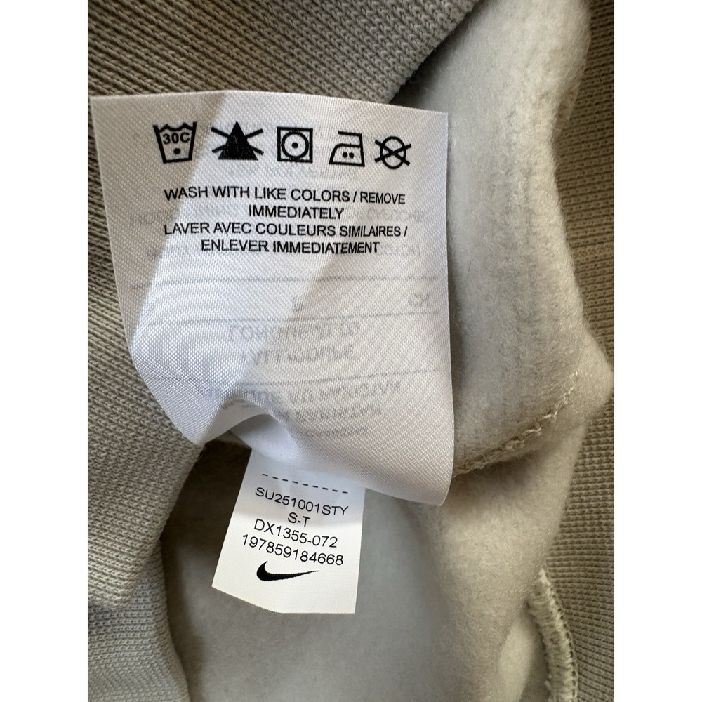 NEW Nike Sportswear Solo Swoosh Fleece Pullover Hoodie DX1355-072 Men Small Tall - Picture 8 of 10